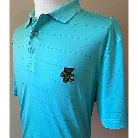 Grateful Dead Dancing Bear Cutter & Buck CB DryTec Golf Shirt (XL) - Picture 3 of 6